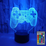 จอยเกม 3D พร้อมไฟ LED สีสันสามมิติ ฐานสัมผัสสีดำ, ฐานสัมผัสลายแตก, ฐานสัมผัสสีดำ+รีโมท, ฐานสัมผัสลายแตก+รีโมท