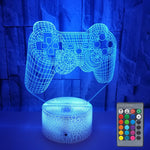 จอยเกม 3D พร้อมไฟ LED สีสันสามมิติ ฐานสัมผัสสีดำ, ฐานสัมผัสลายแตก, ฐานสัมผัสสีดำ+รีโมท, ฐานสัมผัสลายแตก+รีโมท