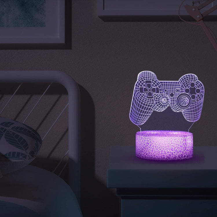จอยเกม 3D พร้อมไฟ LED สีสันสามมิติ ฐานสัมผัสสีดำ, ฐานสัมผัสลายแตก, ฐานสัมผัสสีดำ+รีโมท, ฐานสัมผัสลายแตก+รีโมท