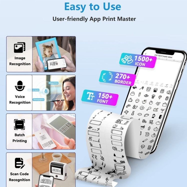 เครื่องพิมพ์ฉลากความร้อนแบบพกพา Phomemo M200 สำหรับรหัส QR บลูทูธ รุ่น M200