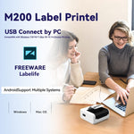 เครื่องพิมพ์ฉลากความร้อนแบบพกพา Phomemo M200 สำหรับรหัส QR บลูทูธ รุ่น M200