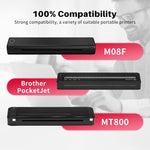 กระดาษพิมพ์ความร้อน 200 แผ่น สำหรับ Phomemo M08F ใช้ได้กับ MR.IN Brother Pocket Jet / MT800, กระดาษความร้อน A4, กระดาษความร้อนพับ A4, กระดาษความร้อนจดหมาย, กระดาษความร้อนพับจดหมาย