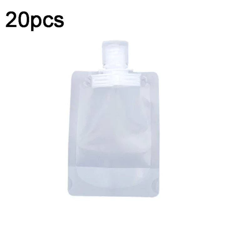 ถุงบีบเติมได้แบบพกพา 20 ชิ้น สำหรับโลชั่น แชมพู ขนาด 30ml, 50ml, 100ml