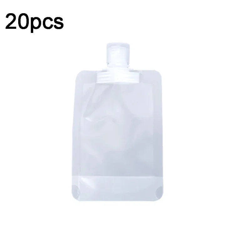 ถุงบีบเติมได้แบบพกพา 20 ชิ้น สำหรับโลชั่น แชมพู ขนาด 30ml, 50ml, 100ml