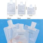 ถุงบีบเติมได้แบบพกพา 20 ชิ้น สำหรับโลชั่น แชมพู ขนาด 30ml, 50ml, 100ml