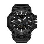 SANDA Green Light Alarm Clock Multifunctional Waterproof Shockproof Transparent Watch