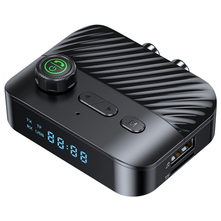 Digital Display Bluetooth 5.3 Audio Receiver Transmitter Support USB /TF Card MP3 Player, C68
