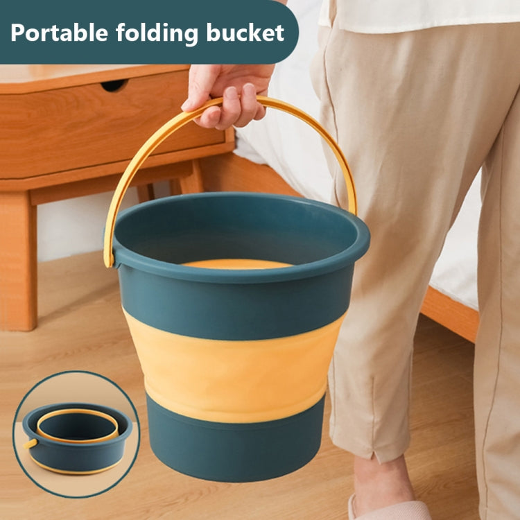 ถังพลาสติกพับได้หนา 17 ลิตร ขนาดใหญ่ สำหรับตกปลาและเดินทางในรถ