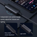 Havit A20 Plus Colorful Ambient Light Wired Computer Audio Stereo Surround Sound Speaker, Black, Bluetooth Version