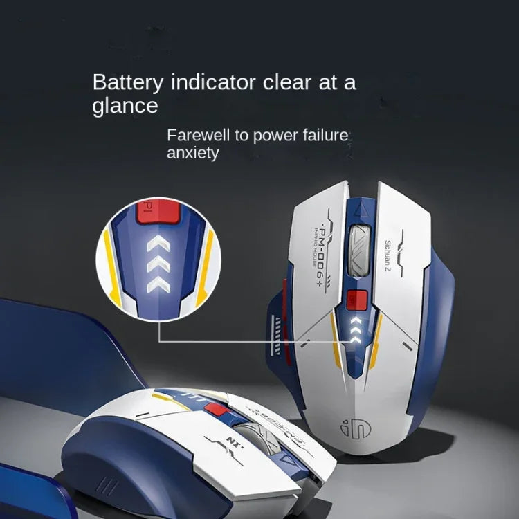 Inphic F9 Mecha เมาส์ไร้สายชาร์จได้ สำหรับออฟฟิศและเกม รุ่น F9 Mecha