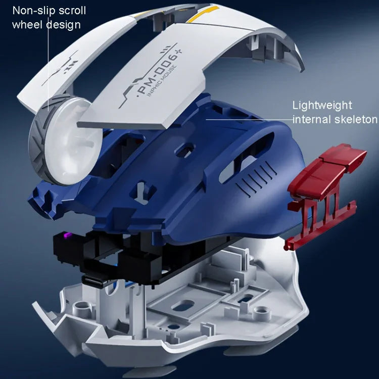 Inphic F9 Mecha เมาส์ไร้สายชาร์จได้ สำหรับออฟฟิศและเกม รุ่น F9 Mecha