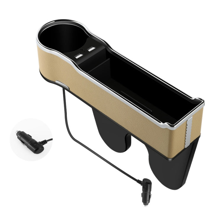 Car Seat Gap Storage Box Multifunctional Mobile Phone USB Charger, Standard Black, Standard Red, Standard Beige, Standard Brown, QC3.0 Black, QC3.0 Red, QC3.0 Beige, QC3.0 Brown