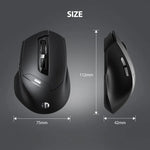 Inphic DR01 เมาส์ไร้สายบลูทูธ 3 โหมด ชาร์จได้ เงียบ เหมาะสำหรับออฟฟิศ เกม โน้ตบุ๊ก และใช้งานที่บ้าน รุ่น DR01 (สีดำ)