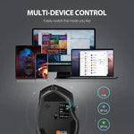 Inphic DR01 เมาส์ไร้สายบลูทูธ 3 โหมด ชาร์จได้ เงียบ เหมาะสำหรับออฟฟิศ เกม โน้ตบุ๊ก และใช้งานที่บ้าน รุ่น DR01 (สีดำ)