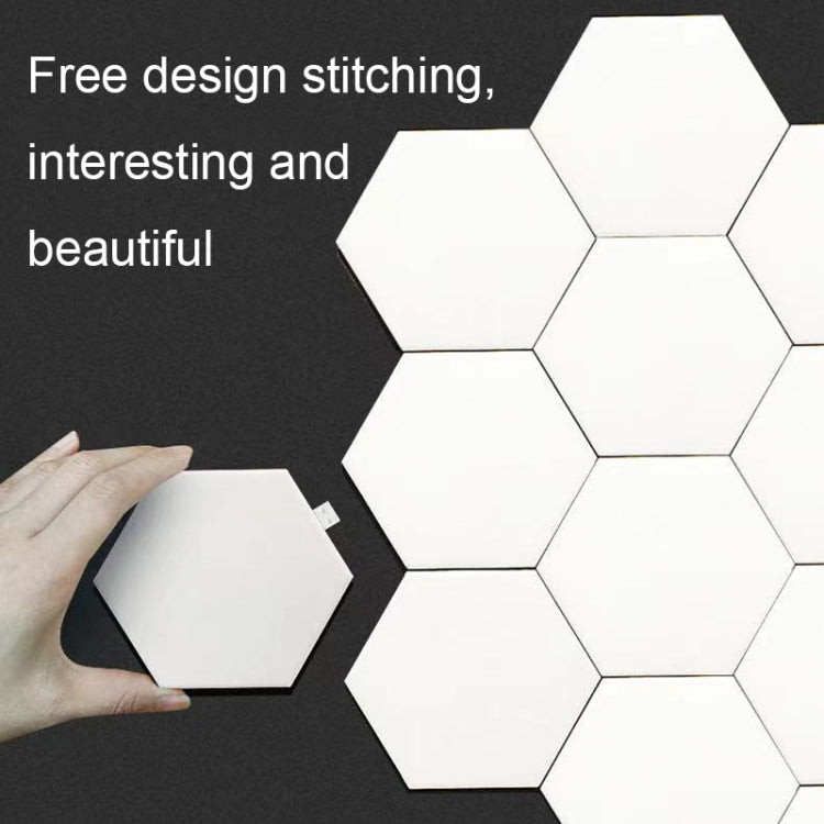 ไฟหกเหลี่ยมซิมโฟนี RGB DIY ไฟติดผนังบรรยากาศข้างเตียง ไฟรังผึ้งอัจฉริยะ, 10 ชิ้น/ชุด, 12 ชิ้น/ชุด
