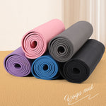 เสื่อโยคะ NBR ขนาด 187 x 62.5 x 0.8 ซม. หนากว้างกันลื่น สำหรับเต้นและฟิตเนส