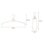 Plastic Travel Folding Hanger Portable Clothes Wide Shoulder Traceless Drying Rack