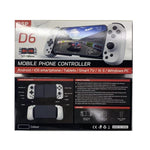 จอยเกมบลูทูธ D6 แบบหดได้ พร้อมระบบเซ็นเซอร์หกแกนสำหรับ Android/iPhone/Switch, D6 สีดำ, D6 สีขาวดำ, D6 สีขาวแดง