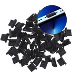 Micro USB Universal Cell Phone Dust Plug Power Silicone Charging Port Plug, Micro USB (Black), Micro USB (Transparent)