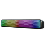 ลำโพงบลูทูธไร้สาย USB ยาวพร้อมไฟ RGB สีสันสดใสสำหรับตั้งโต๊ะ, Q6