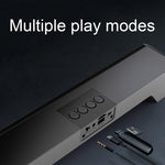 ลำโพงบลูทูธไร้สาย USB ยาวพร้อมไฟ RGB สีสันสดใสสำหรับตั้งโต๊ะ, Q6