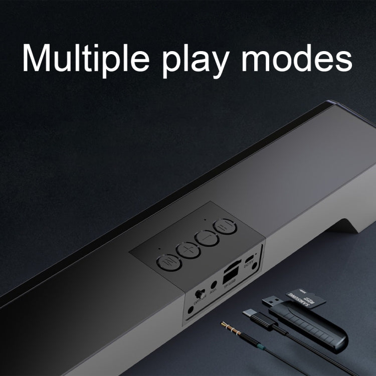 ลำโพงบลูทูธไร้สาย USB ยาวพร้อมไฟ RGB สีสันสดใสสำหรับตั้งโต๊ะ, Q6