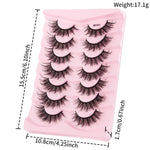 ขนตาปลอม 7 คู่/กล่อง ขนตาแฟลฟี่ธรรมชาติ 3D Mink ยาว รุ่น M390