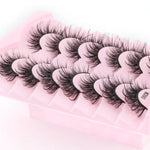 ขนตาปลอม 7 คู่/กล่อง ขนตาแฟลฟี่ธรรมชาติ 3D Mink ยาว รุ่น M390