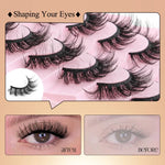 ขนตาปลอม 7 คู่/กล่อง ขนตาแฟลฟี่ธรรมชาติ 3D Mink ยาว รุ่น M390