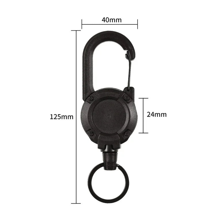 Flexible Climbing Backpack Buckle Retractable Pull Badges Reel Sports Keychain, Flexible