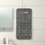 80-grid Jewelry Storage Hanging Bag Mon-woven Double-sided Jewelry Organizer Bag, 80-grid