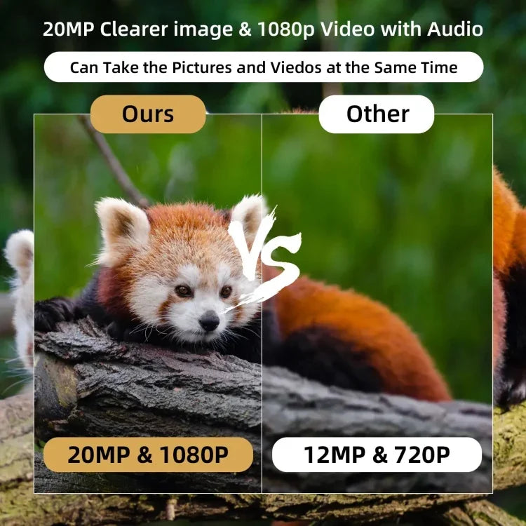 กล้องล่าสัตว์ติดตามเส้นทาง 20MP 1080P พร้อมการมองเห็นกลางคืน สำหรับถ่ายภาพสัตว์ป่า, MiNi301