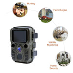 กล้องล่าสัตว์ติดตามเส้นทาง 20MP 1080P พร้อมการมองเห็นกลางคืน สำหรับถ่ายภาพสัตว์ป่า, MiNi301