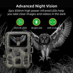 กล้องล่าสัตว์ติดตามเส้นทาง 20MP 1080P พร้อมการมองเห็นกลางคืน สำหรับถ่ายภาพสัตว์ป่า, MiNi301