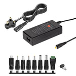 อะแดปเตอร์ชาร์จไฟ DC ปรับแรงดันได้ 65W 6-20V 3A, ปลั๊ก US, ปลั๊ก EU, ปลั๊ก UK ขนาดเล็ก, ปลั๊ก AU, ปลั๊ก UK ขนาดใหญ่