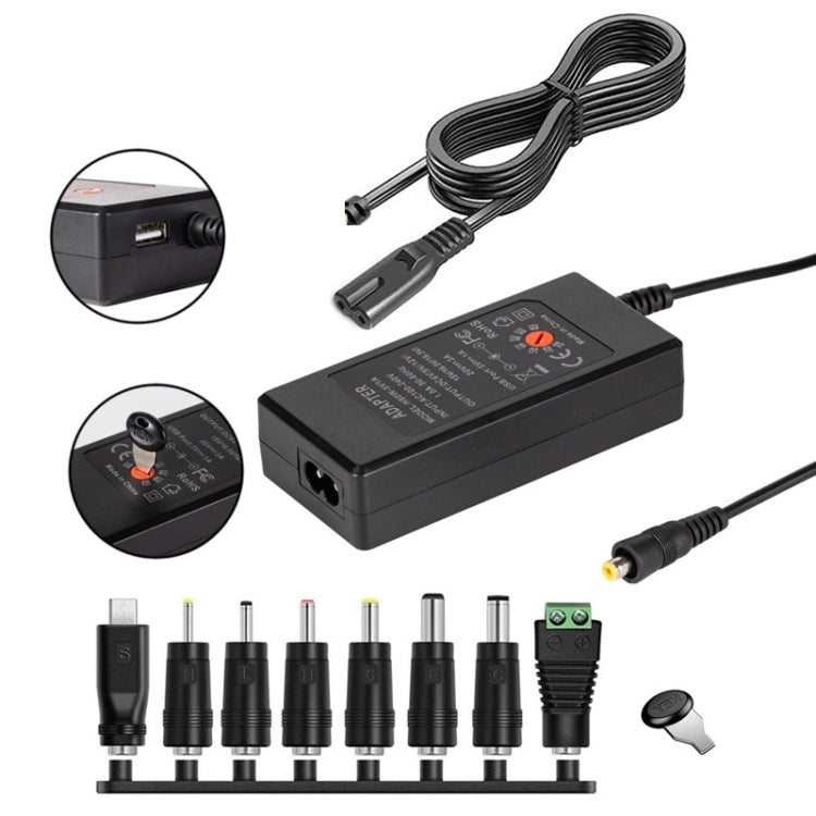 อะแดปเตอร์ชาร์จไฟ DC ปรับแรงดันได้ 65W 6-20V 3A, ปลั๊ก US, ปลั๊ก EU, ปลั๊ก UK ขนาดเล็ก, ปลั๊ก AU, ปลั๊ก UK ขนาดใหญ่