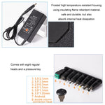 อะแดปเตอร์ชาร์จไฟ DC ปรับแรงดันได้ 65W 6-20V 3A, ปลั๊ก US, ปลั๊ก EU, ปลั๊ก UK ขนาดเล็ก, ปลั๊ก AU, ปลั๊ก UK ขนาดใหญ่