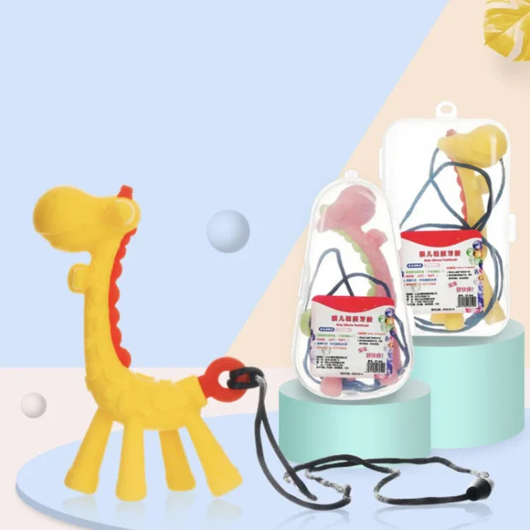 ของเล่นกัดซิลิโคนรูปยีราฟ XUNYI สำหรับเด็กทารก กล่องเหลืองแบบหยด, กล่องชมพูแบบหยด, กล่องเขียวแบบหยด, กล่องเหลืองสี่เหลี่ยม, กล่องชมพูสี่เหลี่ยม, กล่องเขียวสี่เหลี่ยม