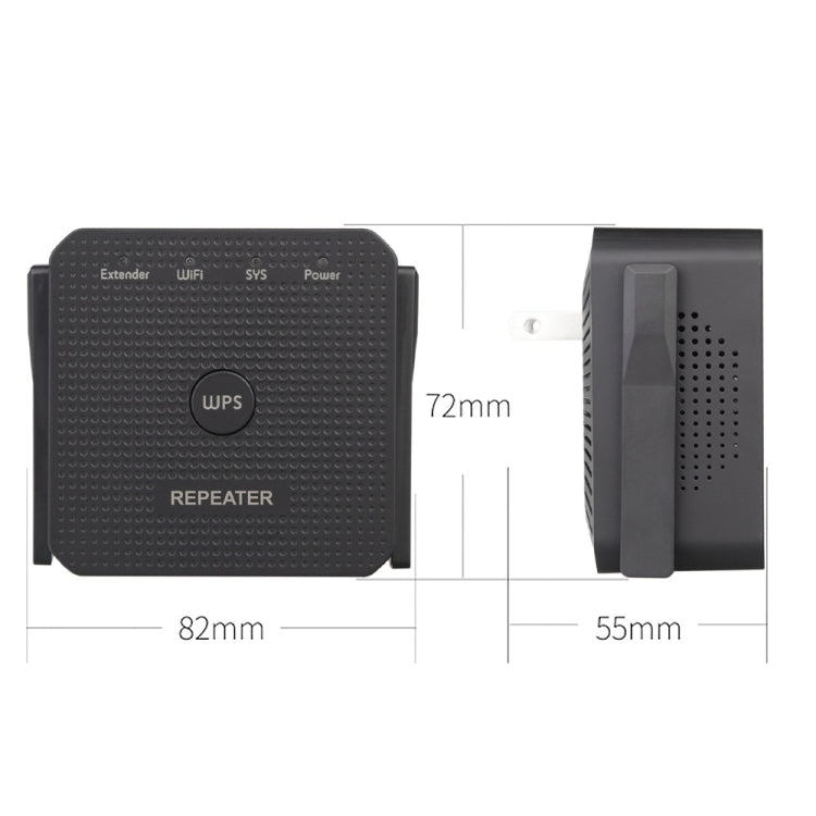 เครื่องขยายสัญญาณ Wifi 2.4G 300M พร้อมพอร์ต LAN 1 ช่อง, ปลั๊ก US, ปลั๊ก EU, ปลั๊ก UK