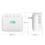 เครื่องขยายสัญญาณ Wi-Fi 2.4G 300M ระยะไกล รีพีตเตอร์สัญญาณไร้สาย, ปลั๊ก US สีขาว, ปลั๊ก EU สีขาว, ปลั๊ก UK สีขาว, ปลั๊ก US สีดำ, ปลั๊ก EU สีดำ, ปลั๊ก UK สีดำ