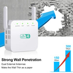 เครื่องขยายสัญญาณ Wi-Fi 2.4G 300M ระยะไกล รีพีตเตอร์สัญญาณไร้สาย, ปลั๊ก US สีขาว, ปลั๊ก EU สีขาว, ปลั๊ก UK สีขาว, ปลั๊ก US สีดำ, ปลั๊ก EU สีดำ, ปลั๊ก UK สีดำ