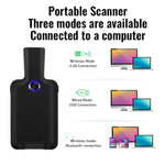 เครื่องสแกนบาร์โค้ด Bluetooth HC101D แบบ 2D พร้อมคลิปหนีบหลังสำหรับโทรศัพท์, สแกนกลาง 2D, สแกนข้าง 2D