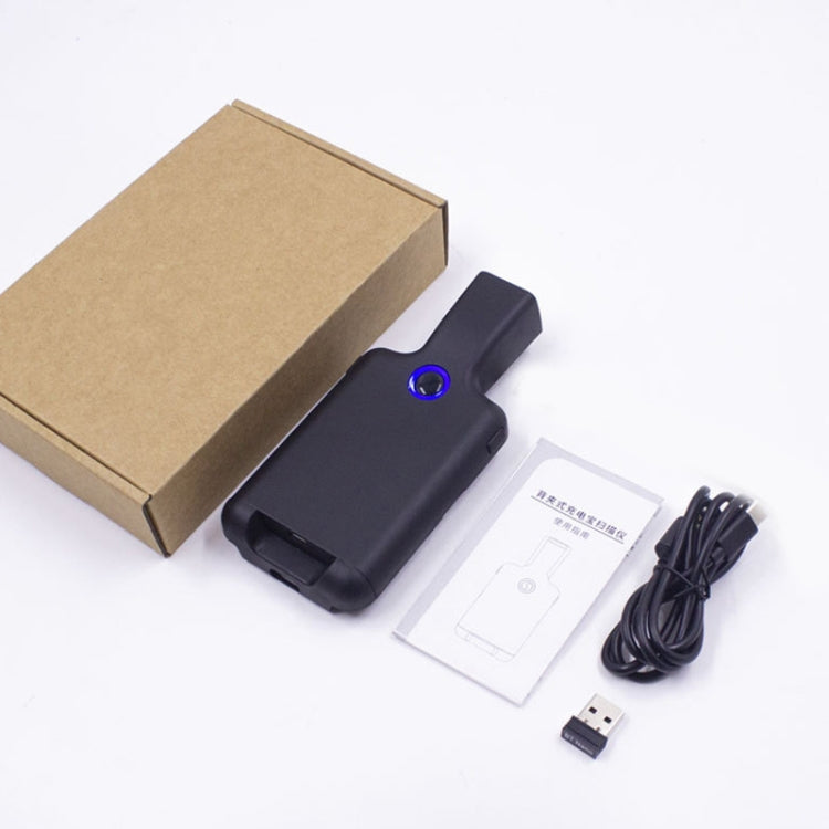 เครื่องสแกนบาร์โค้ด Bluetooth HC101D แบบ 2D พร้อมคลิปหนีบหลังสำหรับโทรศัพท์, สแกนกลาง 2D, สแกนข้าง 2D
