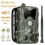 HC-801Pro กล้องล่าสัตว์กลางแจ้ง 4K 4G พร้อมแอปควบคุมระยะไกลผ่านมือถือ ดูภาพถ่ายและวิดีโอได้ทุกเวลา ปลั๊กยุโรป, ปลั๊กสหรัฐ, ปลั๊กออสเตรเลีย