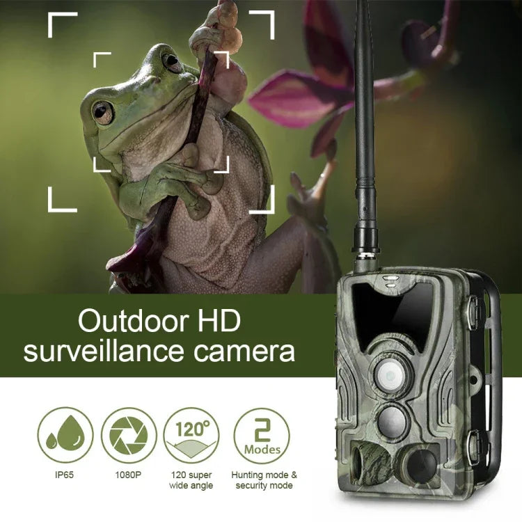 HC-801Pro กล้องล่าสัตว์กลางแจ้ง 4K 4G พร้อมแอปควบคุมระยะไกลผ่านมือถือ ดูภาพถ่ายและวิดีโอได้ทุกเวลา ปลั๊กยุโรป, ปลั๊กสหรัฐ, ปลั๊กออสเตรเลีย