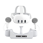 สำหรับ Meta Quest 3 ฐานชาร์จหมวก VR แบบติดผนัง พร้อมชั้นชาร์จเร็วและไฟแสดงสถานะ LED