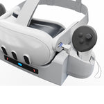 สำหรับ Meta Quest 3 ฐานชาร์จหมวก VR แบบติดผนัง พร้อมชั้นชาร์จเร็วและไฟแสดงสถานะ LED