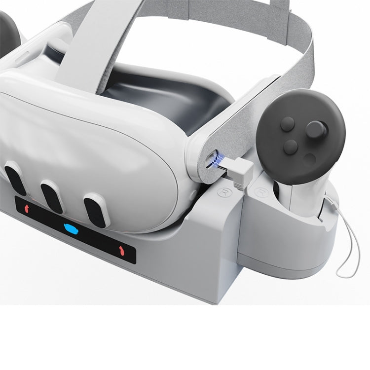 สำหรับ Meta Quest 3 ฐานชาร์จหมวก VR แบบติดผนัง พร้อมชั้นชาร์จเร็วและไฟแสดงสถานะ LED