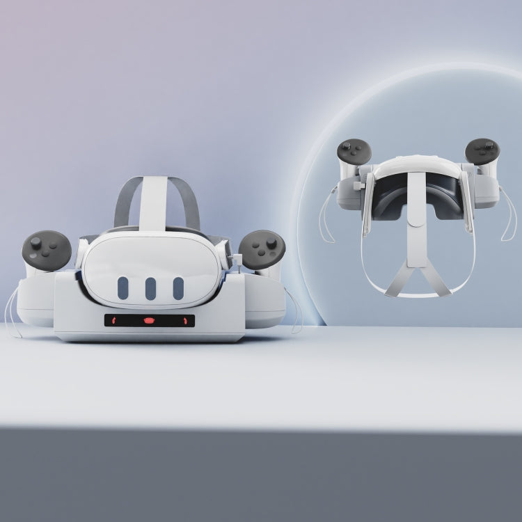 สำหรับ Meta Quest 3 ฐานชาร์จหมวก VR แบบติดผนัง พร้อมชั้นชาร์จเร็วและไฟแสดงสถานะ LED