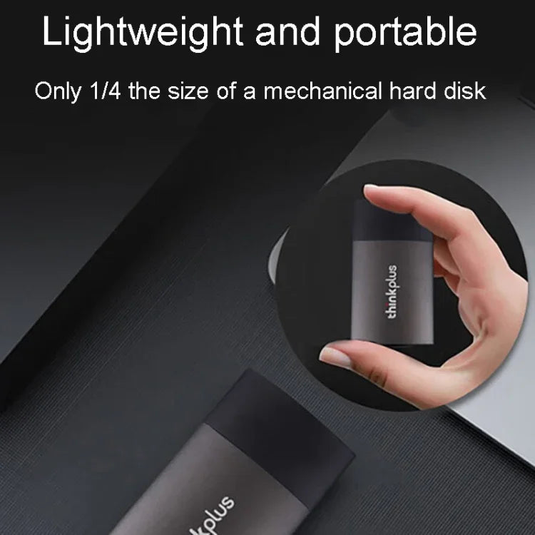 Lenovo Thinkplus US202 ฮาร์ดไดรฟ์โซลิดสเตตแบบพกพา USB3.1 ขนาดกะทัดรัด, 512G, 1T, 2T
